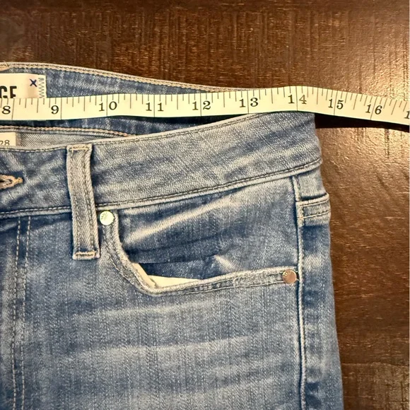 PAIGE Hoxton Ankle Skinny Jeans 28 Distressed Raw Hem - Picture 7 of 12